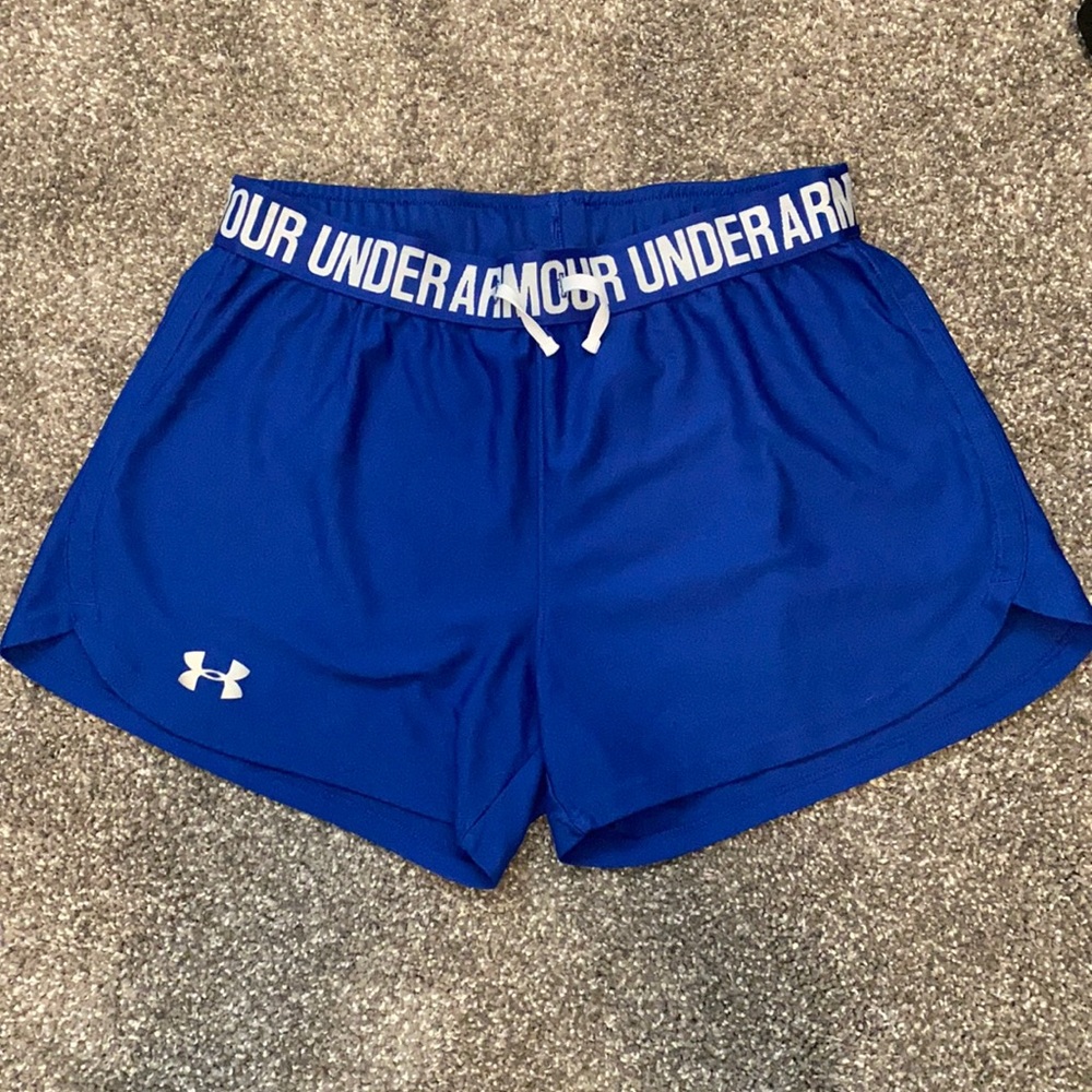 Blue UA Play Up Shorts